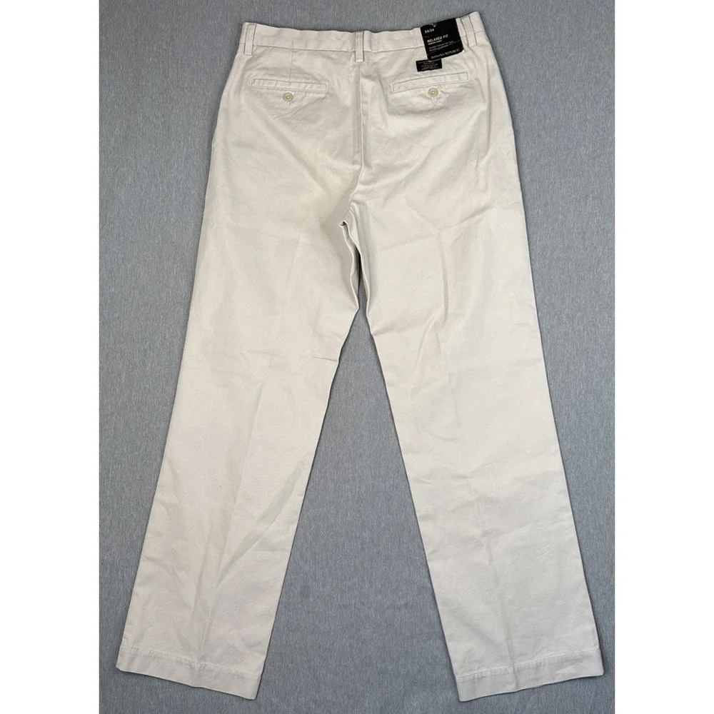 New Banana  Republic Dawson Chino Pants Mens 34x34 Relaxed Fit Khaki Beige